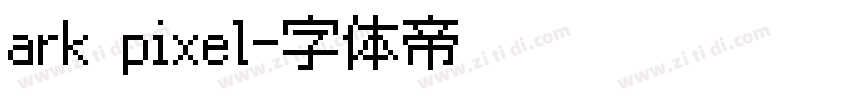 ark pixel字体转换